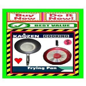 ✅🚨🆕🔴🌸S🌸A🌸L🌸E🌸⭐️🔴📢KAIZEN Infused FRY PAN Cookware PAN🟢💸BUY NOW💳💸🟢